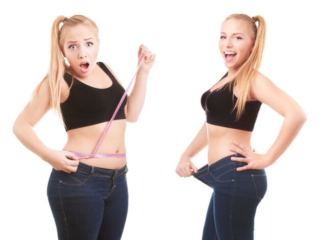 Girl after weight