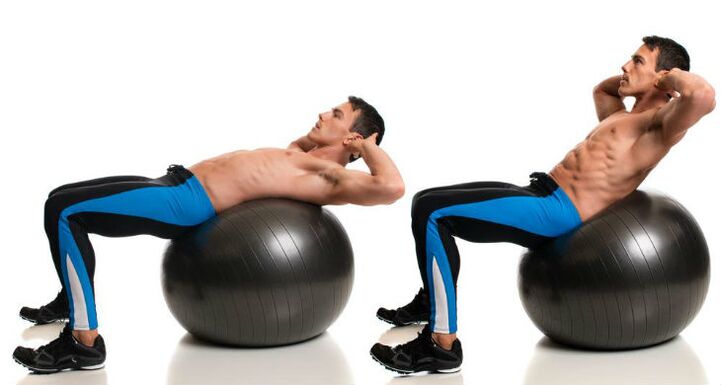 Curling into a ball is perfect for the upper abdominal press