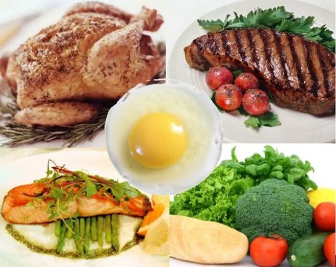 Foods included in the 14-day protein diet menu for weight loss